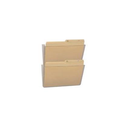 Storex® Snap and Stack Wall Pockets Files - Clear, Set of 2 files, Letter Size
