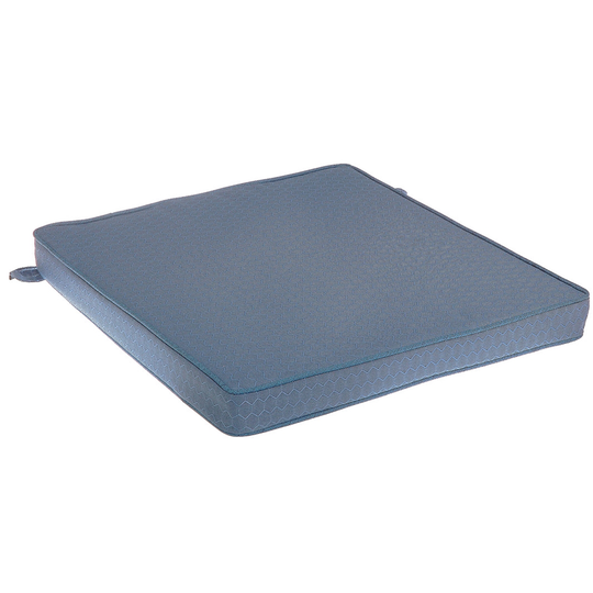 IH Casa Decor Modern Traditional Blue 2-piece Chairpad Patio Chair Cushion