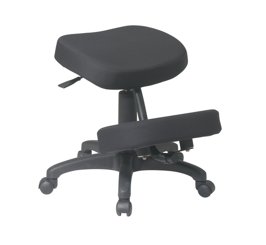 Work Smart™ 23.00-in x 17.00-in Black Ergonomic Knee Chair With Memory Foam