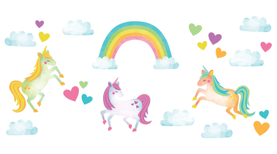 WallPops One Love Unicorns Wall Art Kit