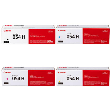 Canon Color ImageClass MF644Cdw 054H XL CRG 054H Toner Cartridge Combo High Yield BK/C/M/Y
