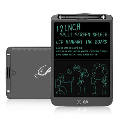 12-Inch Electronic LCD Writing Tablet with Split Screen Function, Black