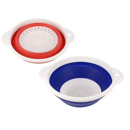 Collapsible Colander 9", 1 Randomized Color Per Pack Between 2 Colors