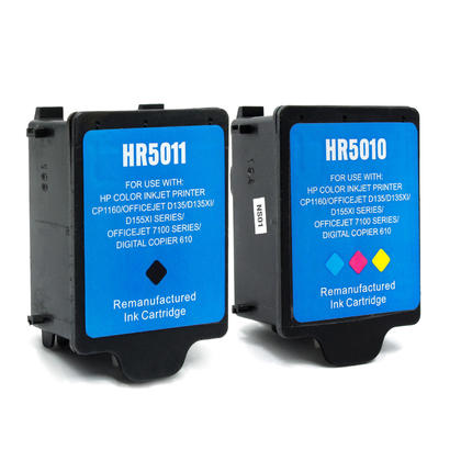 Compatible HP Color Copier 610 Ink 14 C5011AN C5010AN Black and Color Combo