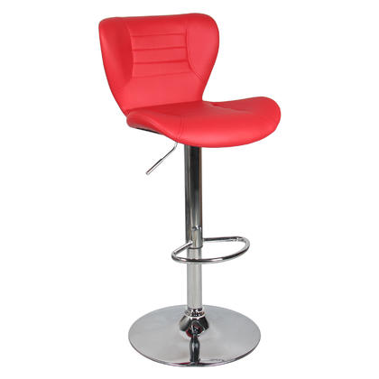 Adjustable Height Swivel Bar Stool - Moustache@ - 1/Pack, Red
