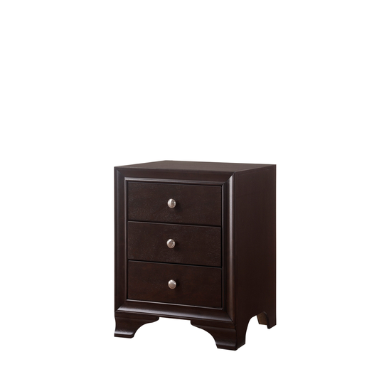 HomeTrend Dory Coco Brown Asian Hardwood Nightstand