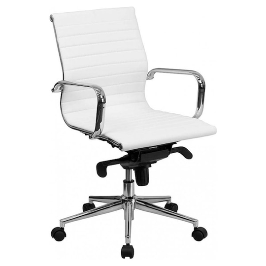 Nicer Interior Modern Executive Chair - White Leather
