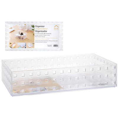 Rectangle Organize Basket, PP Bag+ Color Paper - 11" x 5.5" x 2.25"