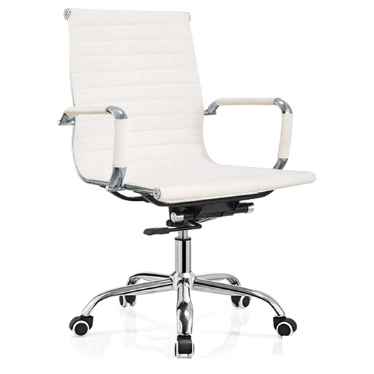Hudson Home Arcaro White Contemporary Desk Chair - Set of 1