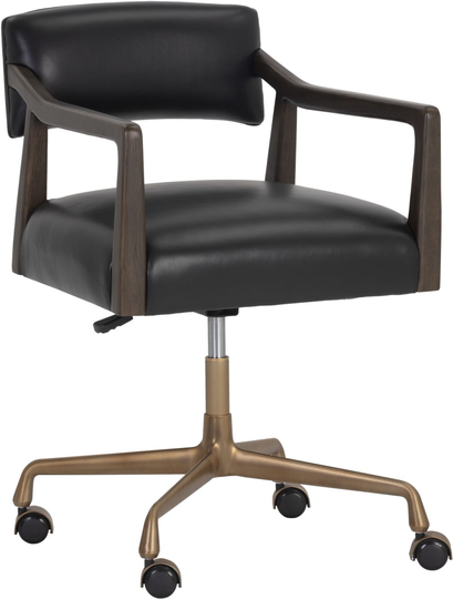 Keagan Office Chair (Cortina Black Leather)