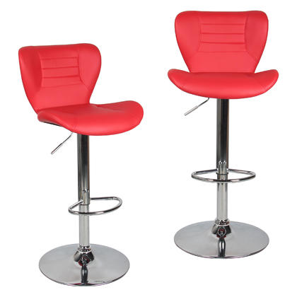 Adjustable Height Swivel Bar Stool - Moustache@ - 2/Pack, Red