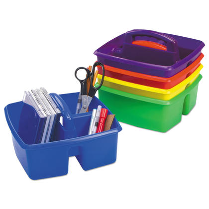 Storex Classroom Art Caddy, 9.25 x 9.25 x 5.25 Inches, Assorted Colors, 1/Pack