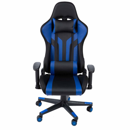 Highmore Black/Blue Contemporary Ergonomic Adjustable Height Swivel Desk Chair
