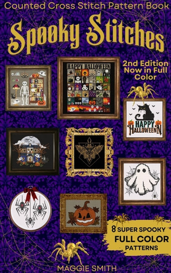 Spooky Stitches Full Color Counted Cross Stitch Pattern Book