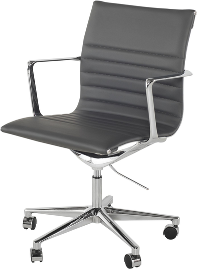 Antonio Office Chair (Grey with Silver Base)