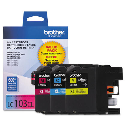 Brother LC1033PKS Color Ink Cartridge Combo C/M/Y High Yield