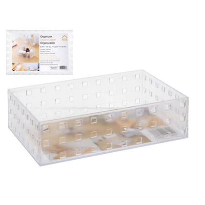 Rectangle Organize Basket, PP Bag+ Color Paper - 8.25" x 5.5" x 2.25"