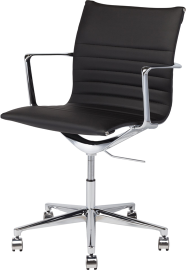 Antonio Office Chair (Black with Silver Base)