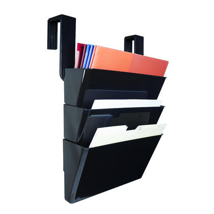Storex® Over-the-Panel Wall Pockets with Partition Hangers, Set of 3 Pockets - Letter Size