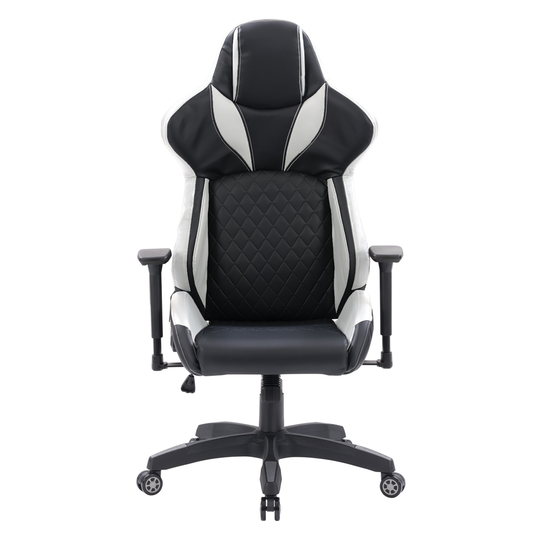 CorLiving Reaper Black and White Ergonomic Adjustable Height Swivel Desk Chair