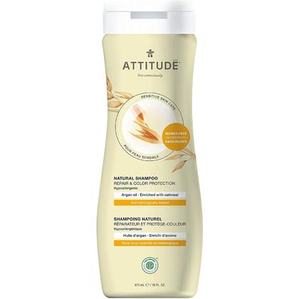 Shampoo for Sensitive Skin, repair & color protection,argan,473 mL - ATTITUDE