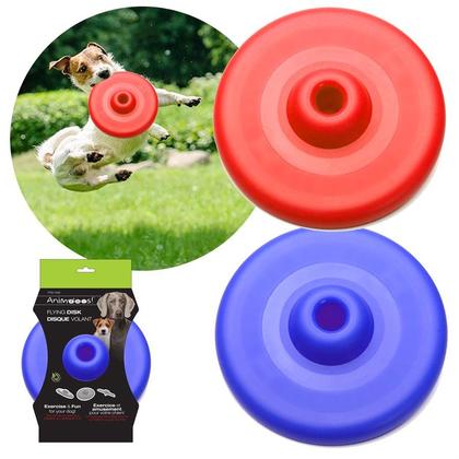 DOG TOYS FRISBEE WITH SPINNING TOP , 8.66" ,3 ASSORTED COLORS