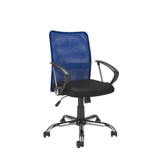 CorLiving 20.00-in x 19.00-in Contoured Blue Mesh Back Office Chair