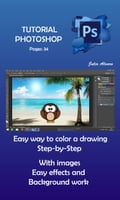 Photoshop Tutorial - Coloring Drawings, backgrounds, text, effects.