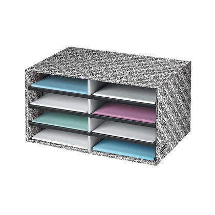 Bankers Box® Trieuse de littérature à 8 compartiments, format lettre - brocart (6171301)