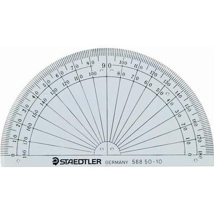 STAEDTLER@ Angle Measuring Tool Protractor (180 Transparent / 180 Smoke / 360 Smoke)