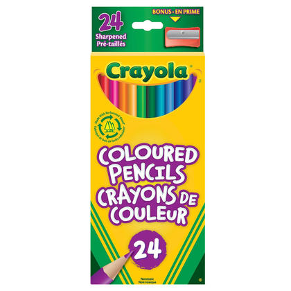 Crayola@ Pre-Sharpened Coloured Pencils - 24 Colours 469122