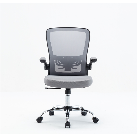 ZipDecor Grey Adjustable Height Swivel Ergonomic Task Chair