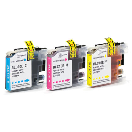 Compatible Brother LC10E 3PKS Color Ink Cartridge Combo Extra High Yield C/M/Y