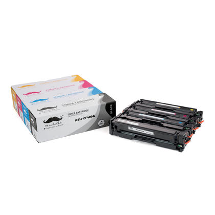 Compatible HP Color LaserJet Pro MFP M277N Toner Cartridges BK/C/M/Y - Moustache