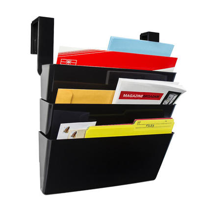 Storex® Over-the-Panel Wall Pockets with Partition Hangers, Set of 3 Pockets - Legal Size