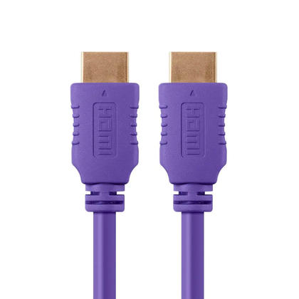 6ft 28AWG High Speed HDMI® Cable w/Ferrite Cores - (7 Colors Available) - Monoprice® - Purple