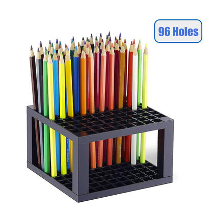 96-Hole Pencils Pens Brush Holder, Black