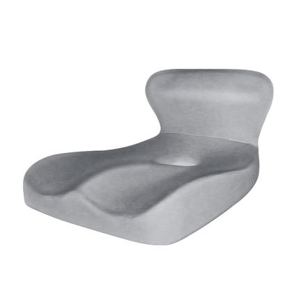 Memory Foam Seat Cushion with Lumbar Support - Light Gray