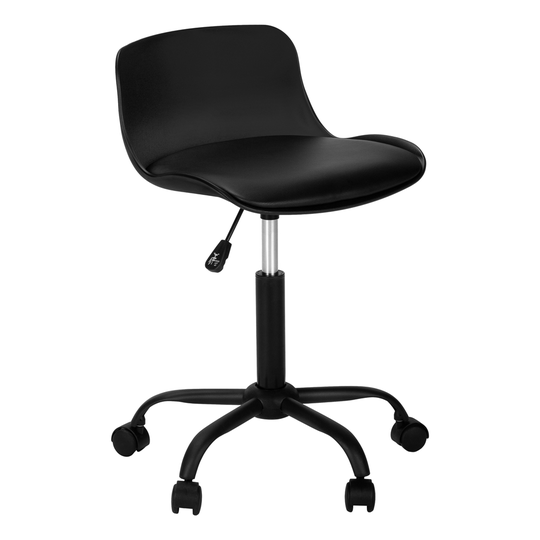 Monarch Specialties Black Contemporary Ergonomic Adjustable Height Swivel Desk Chair