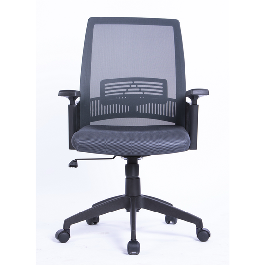 ZipDecor Grey Ergonomic Adjustable Height Swivel Task Chair