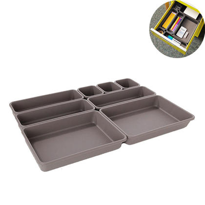 Organisateur de rangement pour tiroir à emboîtement, boîte de séparation cubique, 8 en 1 - Blanc