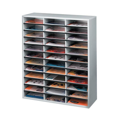 Fellowes® Literature Organizer, 36-Compartment, Letter-size, Gray (2506103)