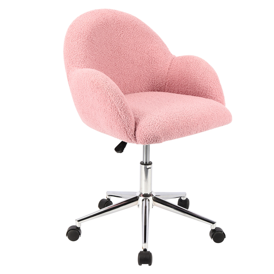 WHI Pink Contemporary Adjustable Height Swivel Desk Chair