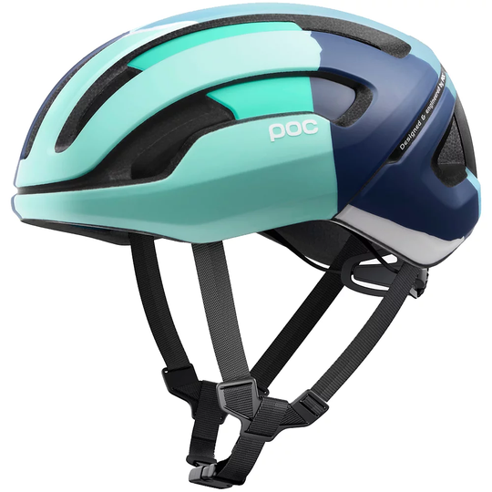 POC Omne Air SPIN Helmet - L} - Color Splashes Multi Basalt Blue Matt
