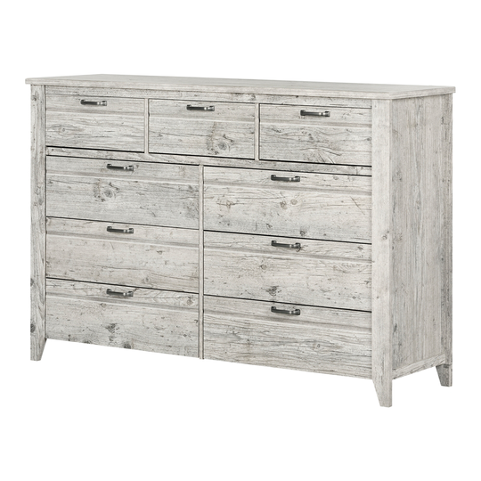 South Shore Furniture Lionel Seaside Pine 9-drawer Double Dresser