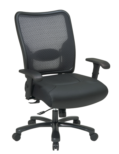 Space Seating® 22.00-in x 22.00-in Black Ergonomic Office Chair