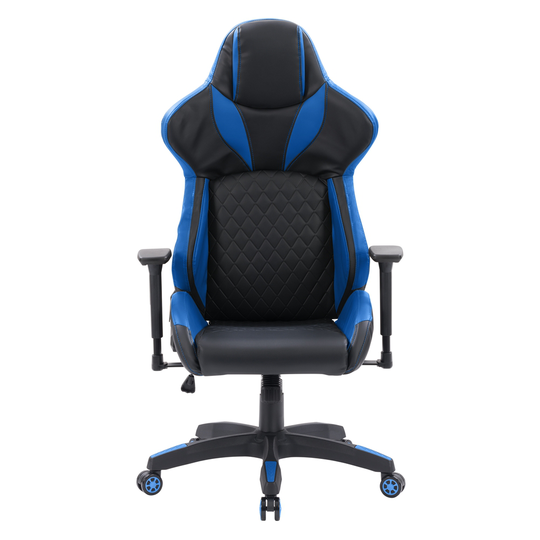 CorLiving Reaper Black and Blue Ergonomic Adjustable Height Swivel Desk Chair