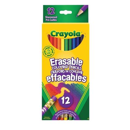 Crayola@ Erasable Colouring Pencils, 12 Colors 722504