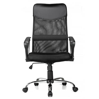Moustache Office Chair with Mesh High-Back & Adjustable Height, Black - 16 Pack