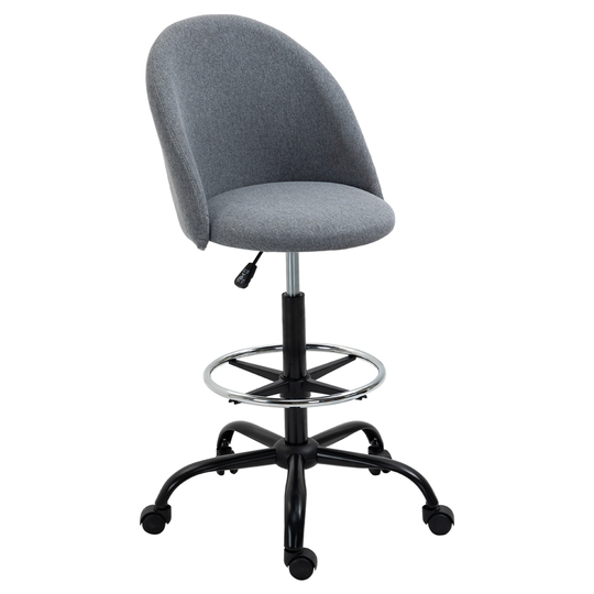 Vinsetto Contemporary Grey Adjustable Height Swivel Office Chair